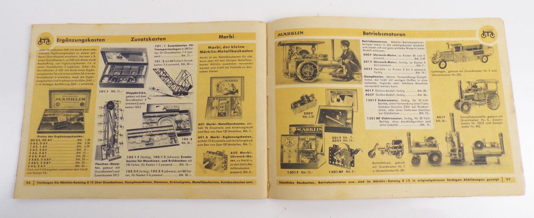 Alter Märklin Katalog Ernst Bollmann Dresden 1938 Alter Märklin Katalog Ernst Bollmann Dresden 1938