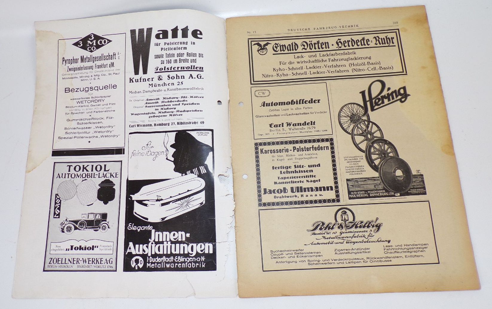 Deutsche Fahrzeug Technik 1926 Zeitschriften Automobil KFZ Oldtimer 