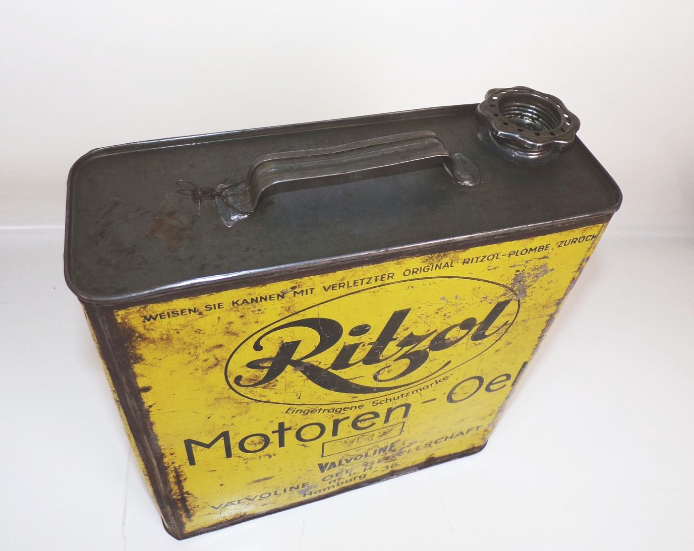 Alte Öldose Ritzol Valvoline Kanister Blechdose Reklame Sammler