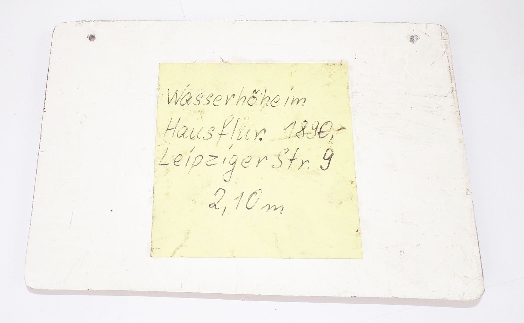 Schild 1890 Elbepegel Leipziger Straße Dresden Pieschen Gusseisen