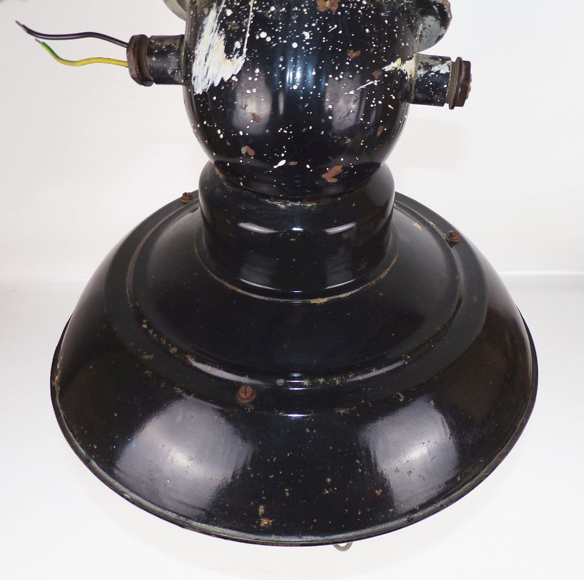 Fabriklampe Emaille Schwarz Rund Gitter Deckenleuchte Loft Industrie Fabriklampe Emaille Schwarz Rund Gitter Deckenleuchte Loft Industrie