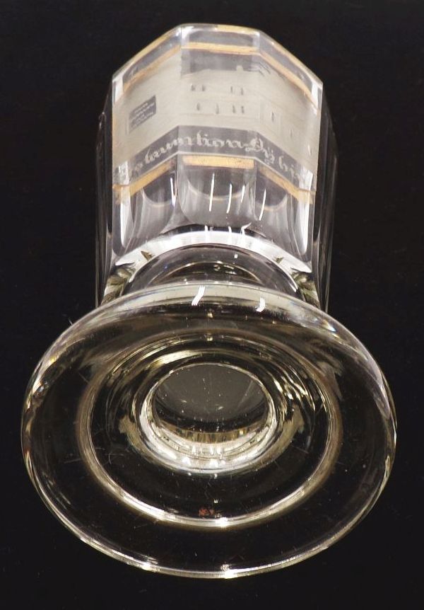 Altes Andenkenglas Restauration Oybin Oberlausitz um 1900