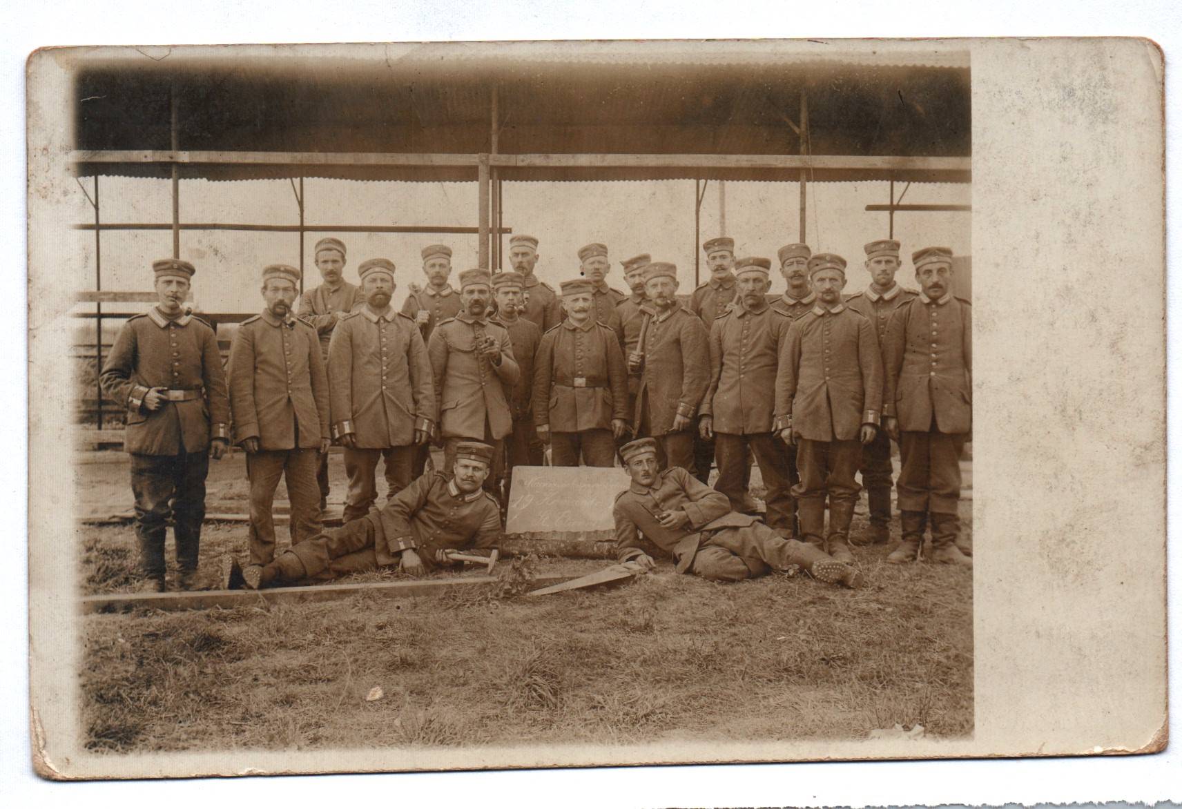 Foto Ak Soldatengruppe 1 Weltkrieg Uniform
