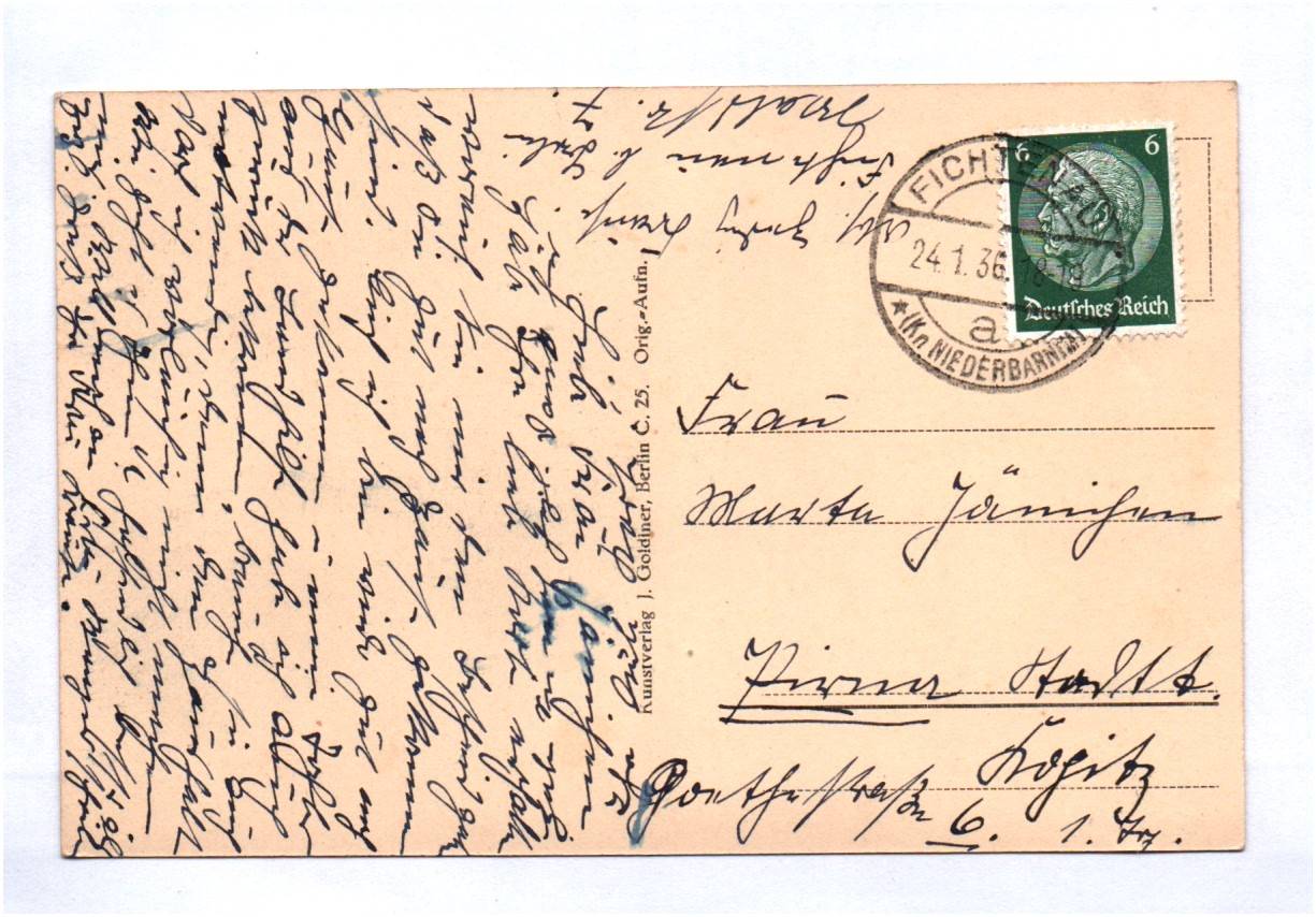 Ak Luftkurort Fichtenau Waldstraße Niederbarnim Berlin 1936 