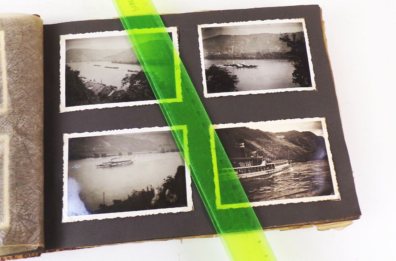 Altes Fotoalbum Rheindampfer Fahrt Reise 1930 er Altes Fotoalbum Rheindampfer Fahrt Reise 1930 er