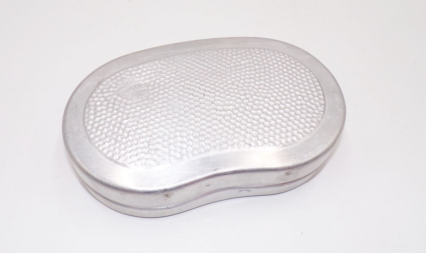 Alte Brotdose DDR Bemmbüchse Pausenbrot Dose Box Aluminium