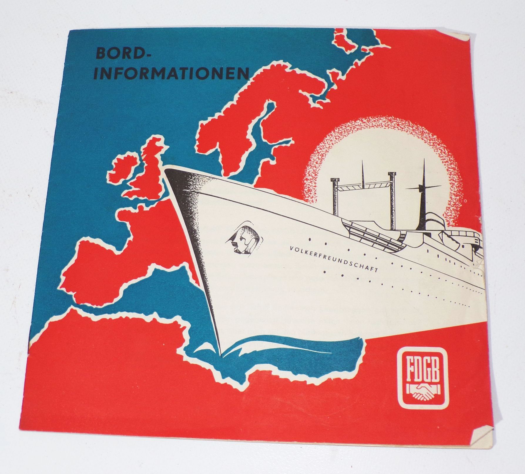 FDGB Bord Information 1961 Völkerfreundschaft 