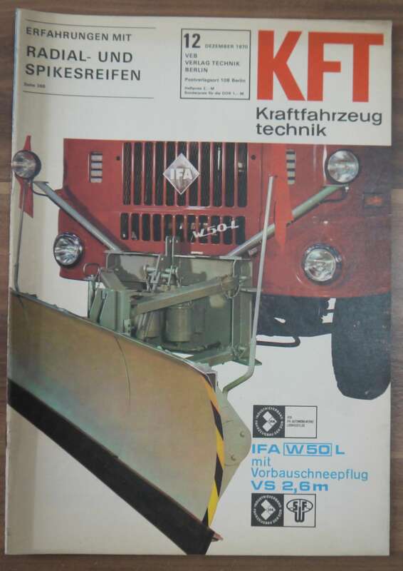 Erfahrungen mit Radial und Spikesreifen VEB Verlag KFT DDR Zeitschrift Heft 1970