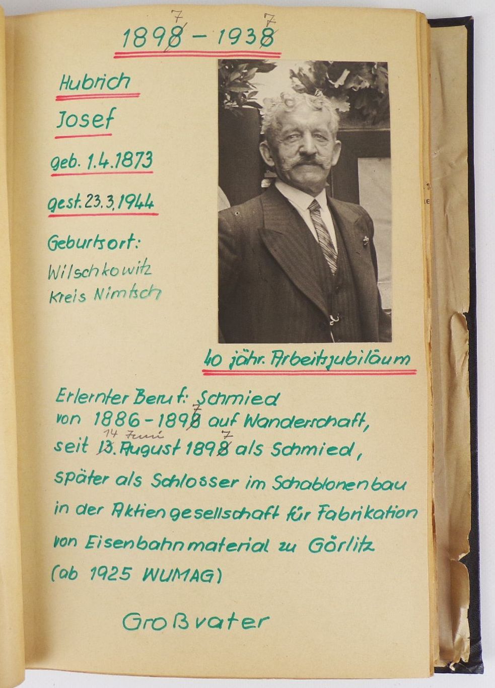 Dokumentation WUMAG Görlitz 1966 Fotos Mitarbeiter DDR Urkunden Tagebuch