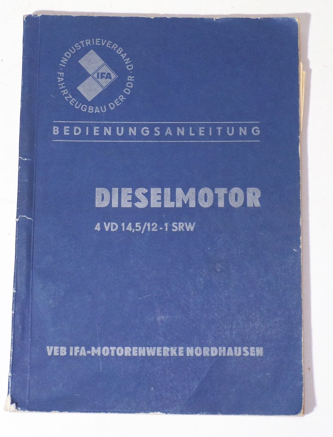 Bedienungsanleitung Dieselmotor 4 VD 14,5 / 12 - 1 SRW 1966 Ifa 