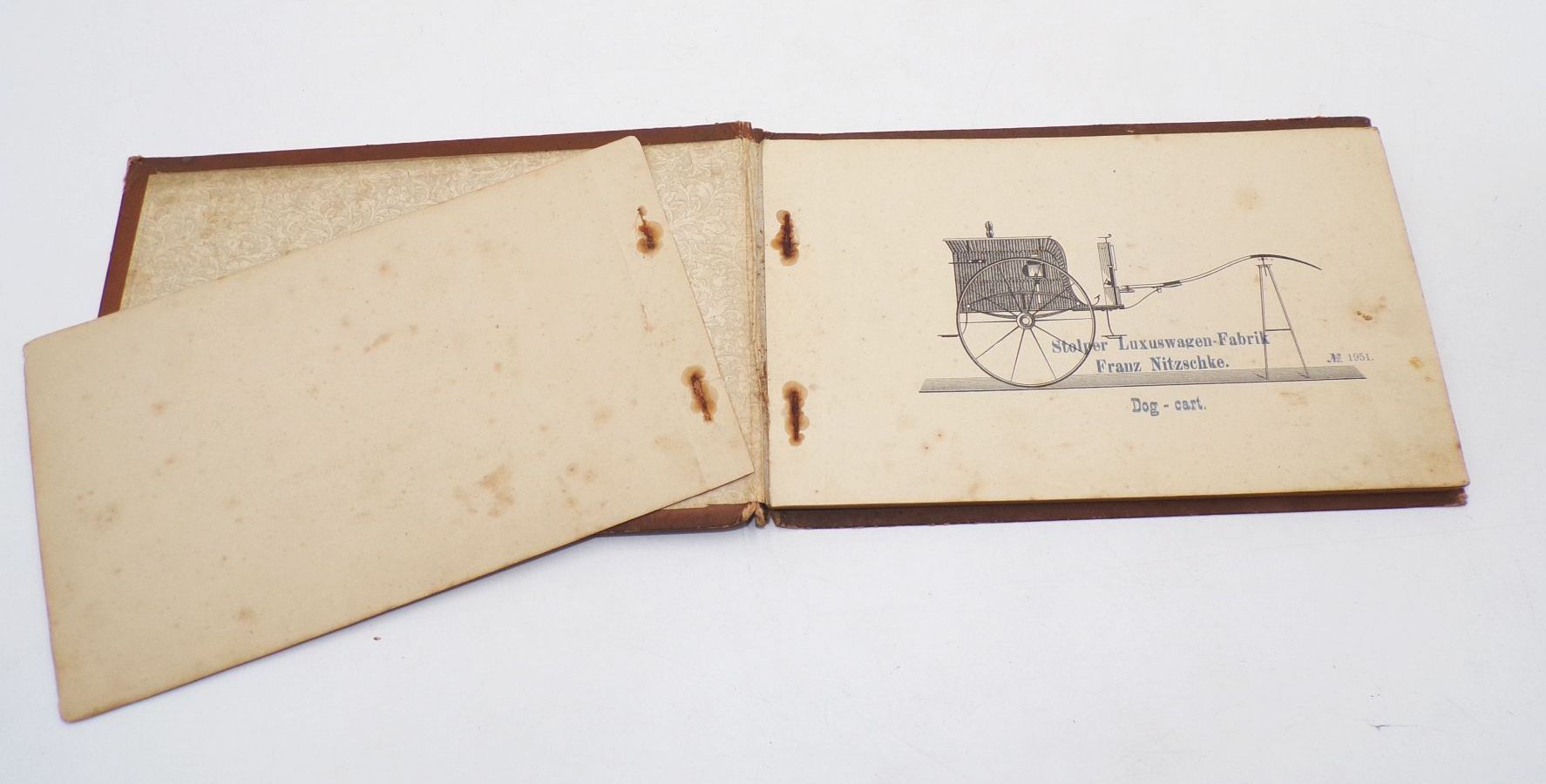 Katalog Franz Nitzschke Hofwagenfabrik Stolp Pommern um 1900 Kutschen