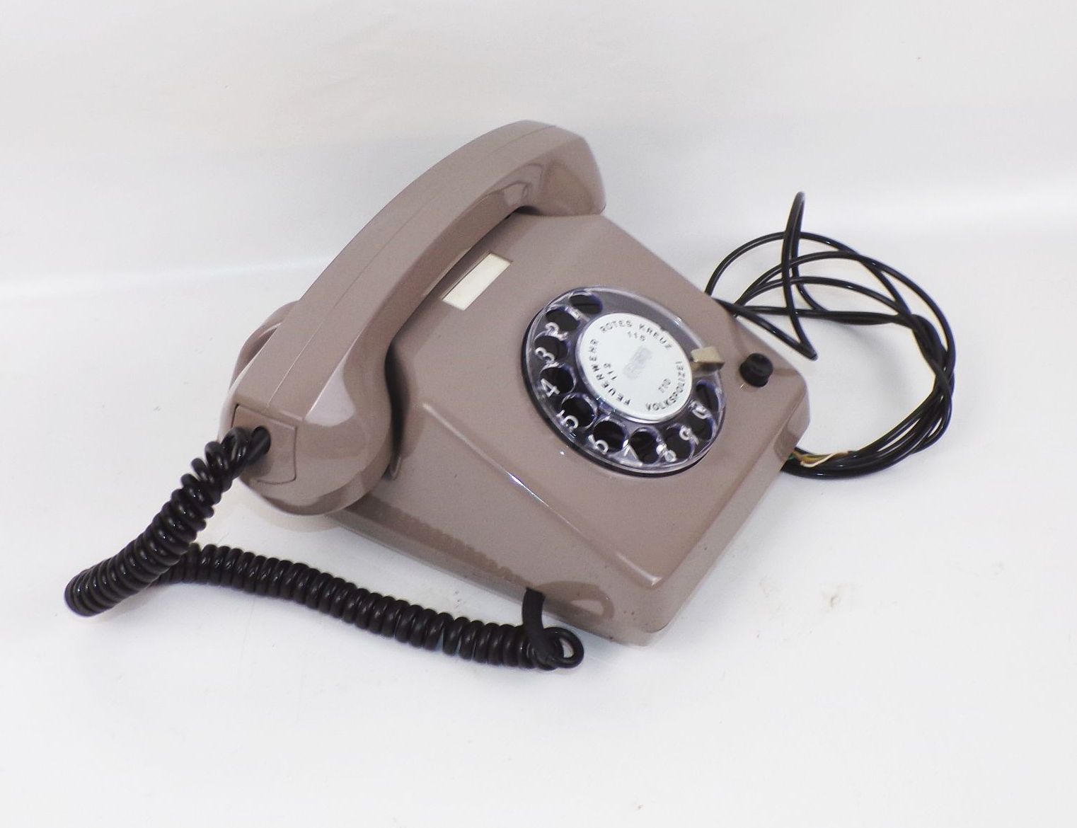 Wählenscheiben Telefon DDR Volkspolizei Rot Kreuz Feuerwehr 