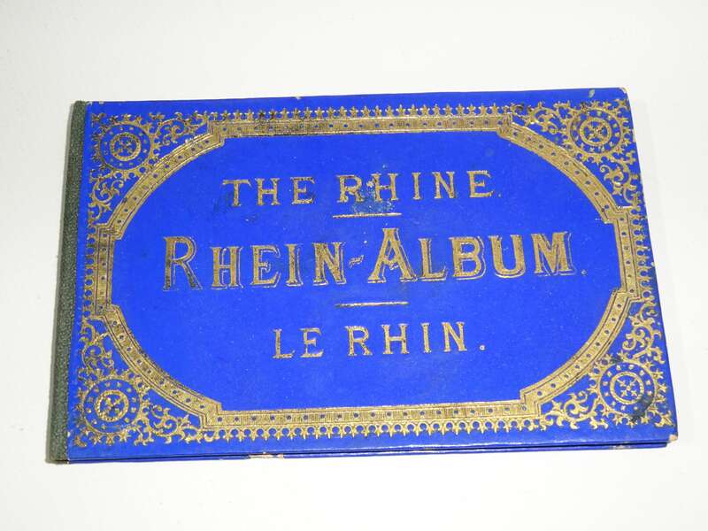 Rhein Album prachtvolles Leporello 1870er 1880er the Rhine Lithos Reinhold Baist Frankfurt Main Ansichten 