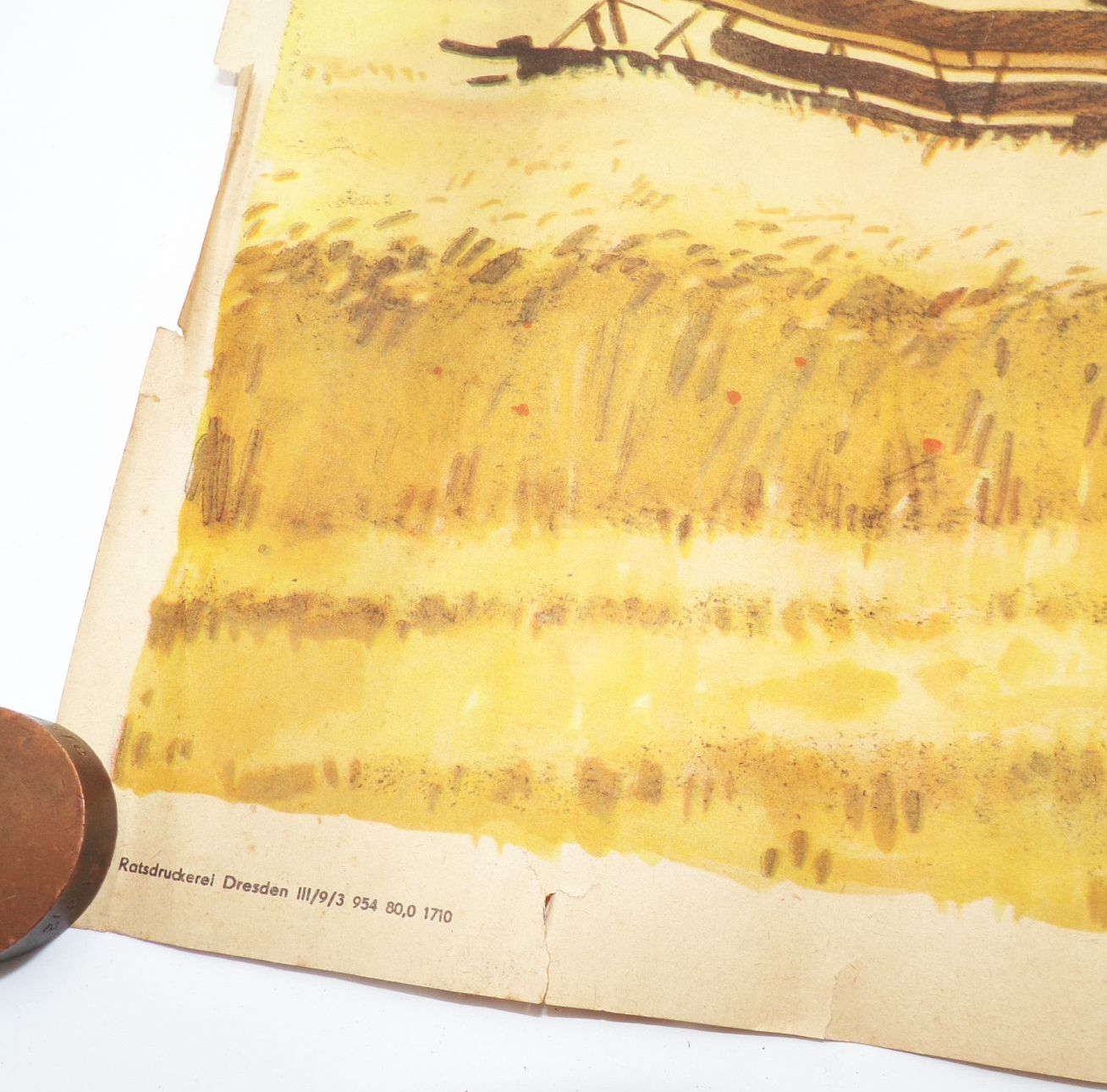 Altes Plakat Deutsches Roten Kreuz Landwirtschaft 1956 DEWAG Altes Plakat Deutsches Roten Kreuz Landwirtschaft 1956 DEWAG