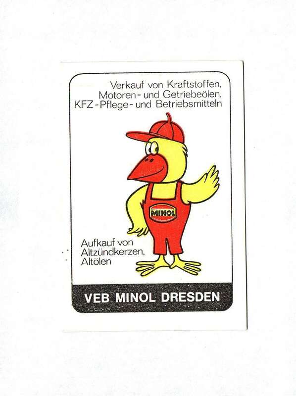 Visitenkarte Kalender VEB MINOL Dresden 1990 Karte Werbung