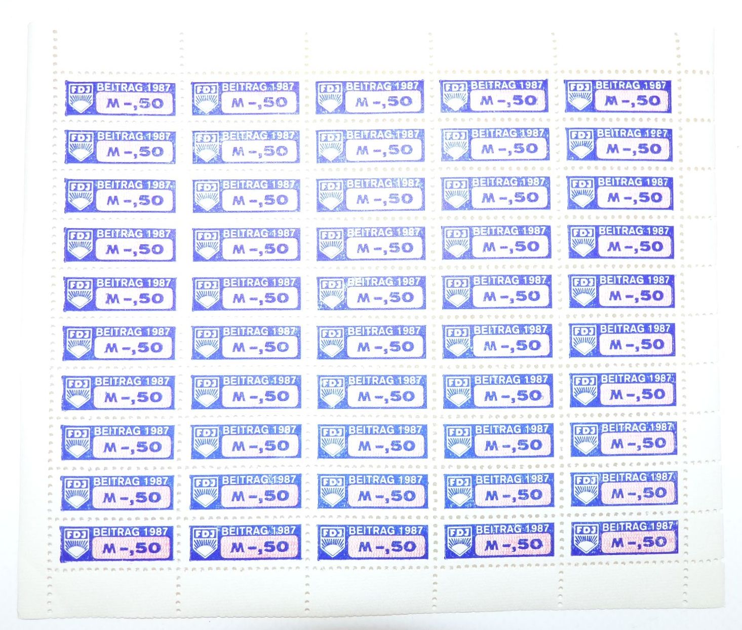 Konvolut FDJ Beitragsmarken Marken Spendenmarken Bögen