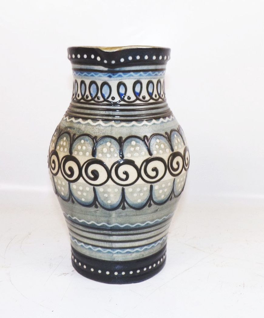 Alter Keramik Krug Bunzlauer Dekor Vintage Landhaus Deko