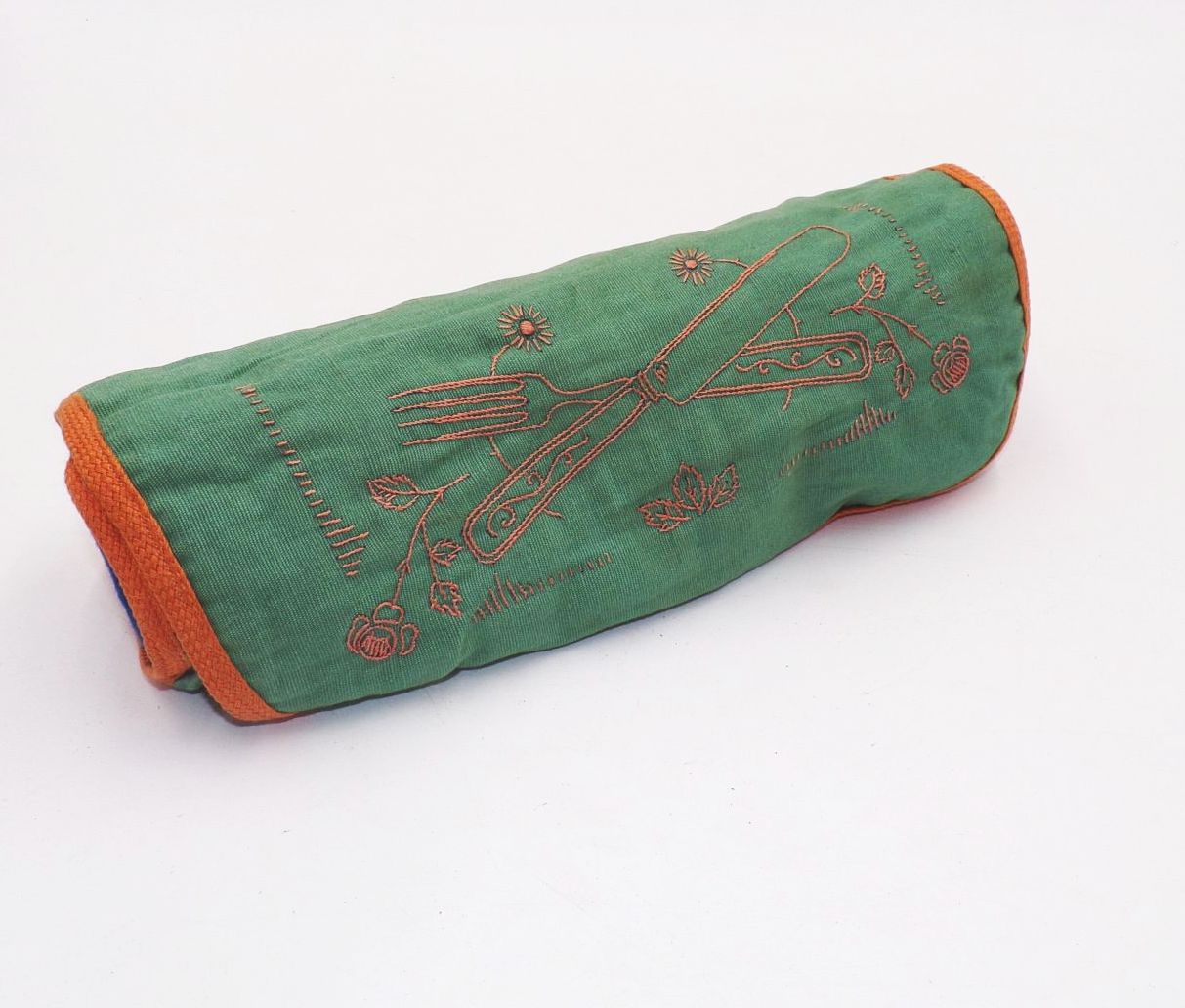 Altes Besteck 24 Teile mit Wickeltasche Antik 
