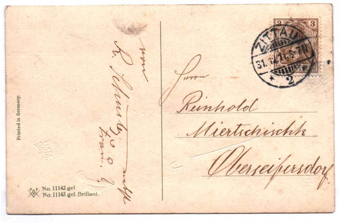 Ak betrugende Männern Prosit Neujahr 1911