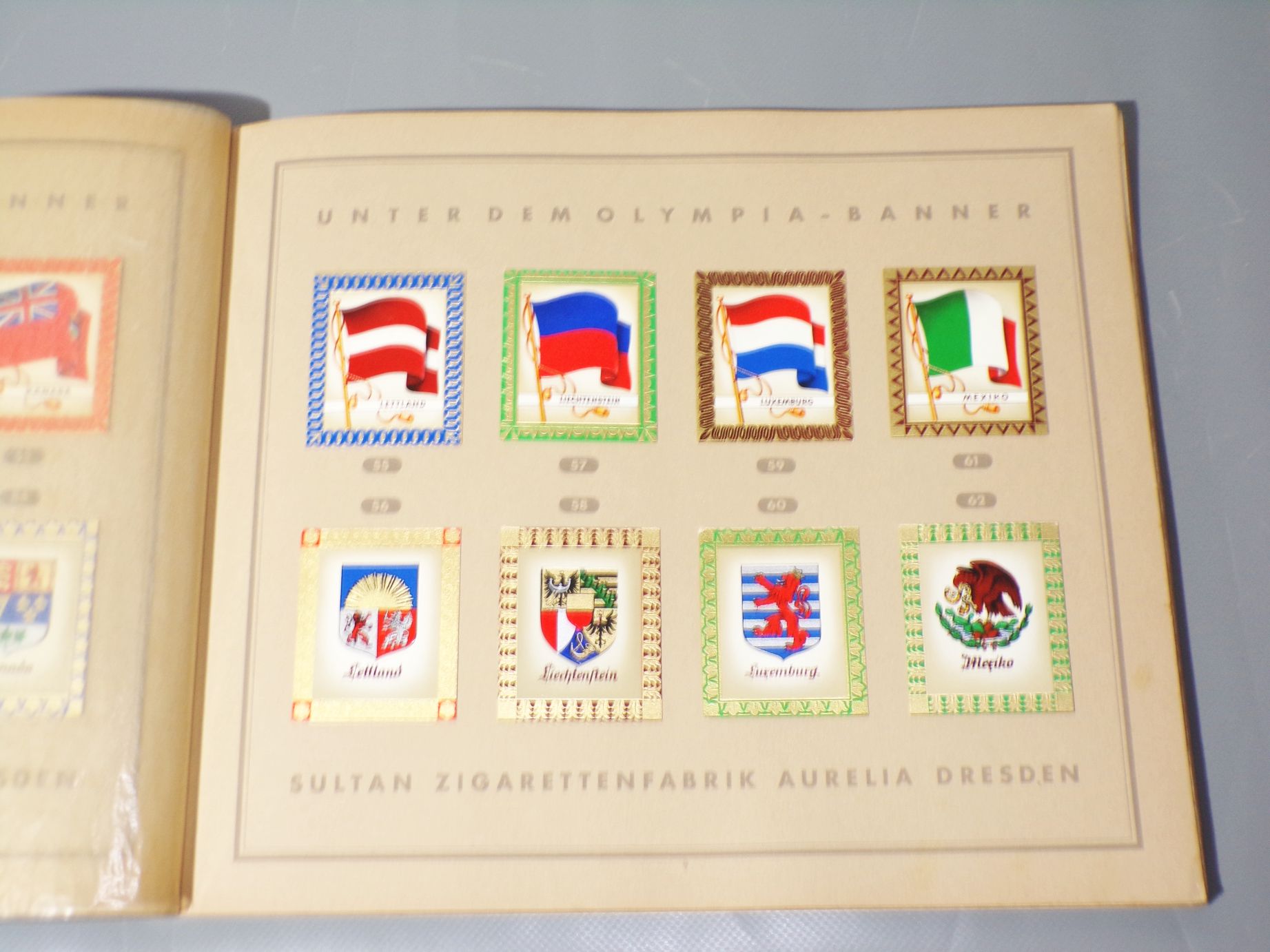 Flaggen der Welt Sammelbilderalben 2 Stück Staatswappen und Flaggen 1936 