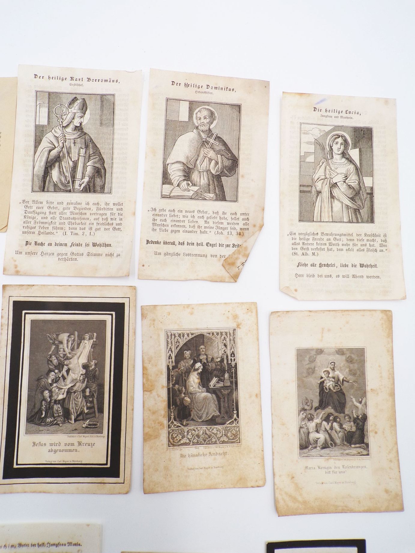 Lot alte Heiligenbilder Andachtsbilder Sterbebild 