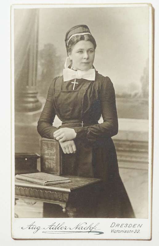 CDV Foto Nonne Schwester Adler Nachfolger Dresden um 1900