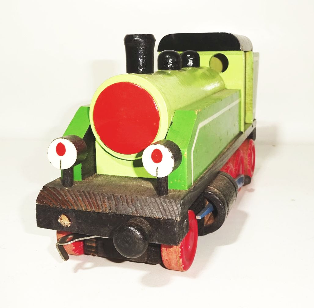 DDR Holzeisenbahn Dampflok Eisenbahn Holz Spielzeug Wagen Deko 