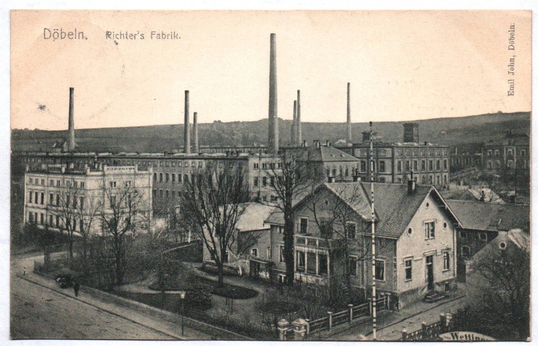 Litho Ak Döbeln Richter s Fabrik 1907