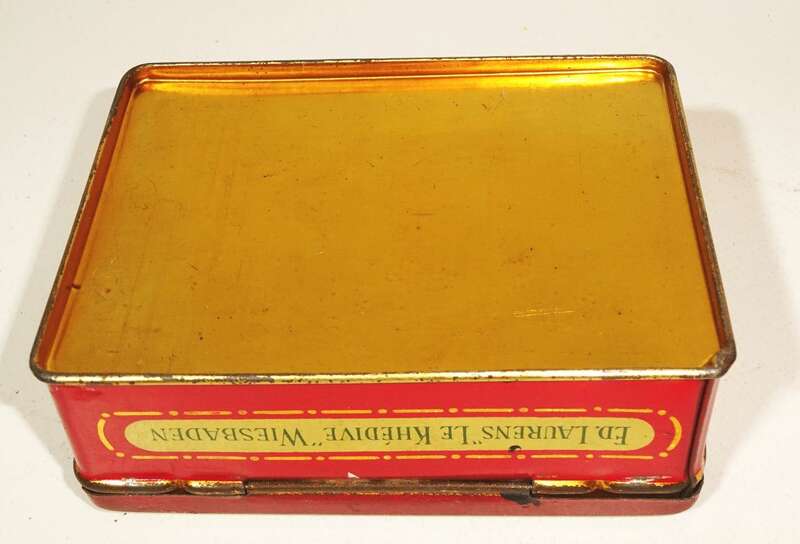 Alte Zigarettendose Laurens Atlantic Le Khedive Wiesbaden 1910er