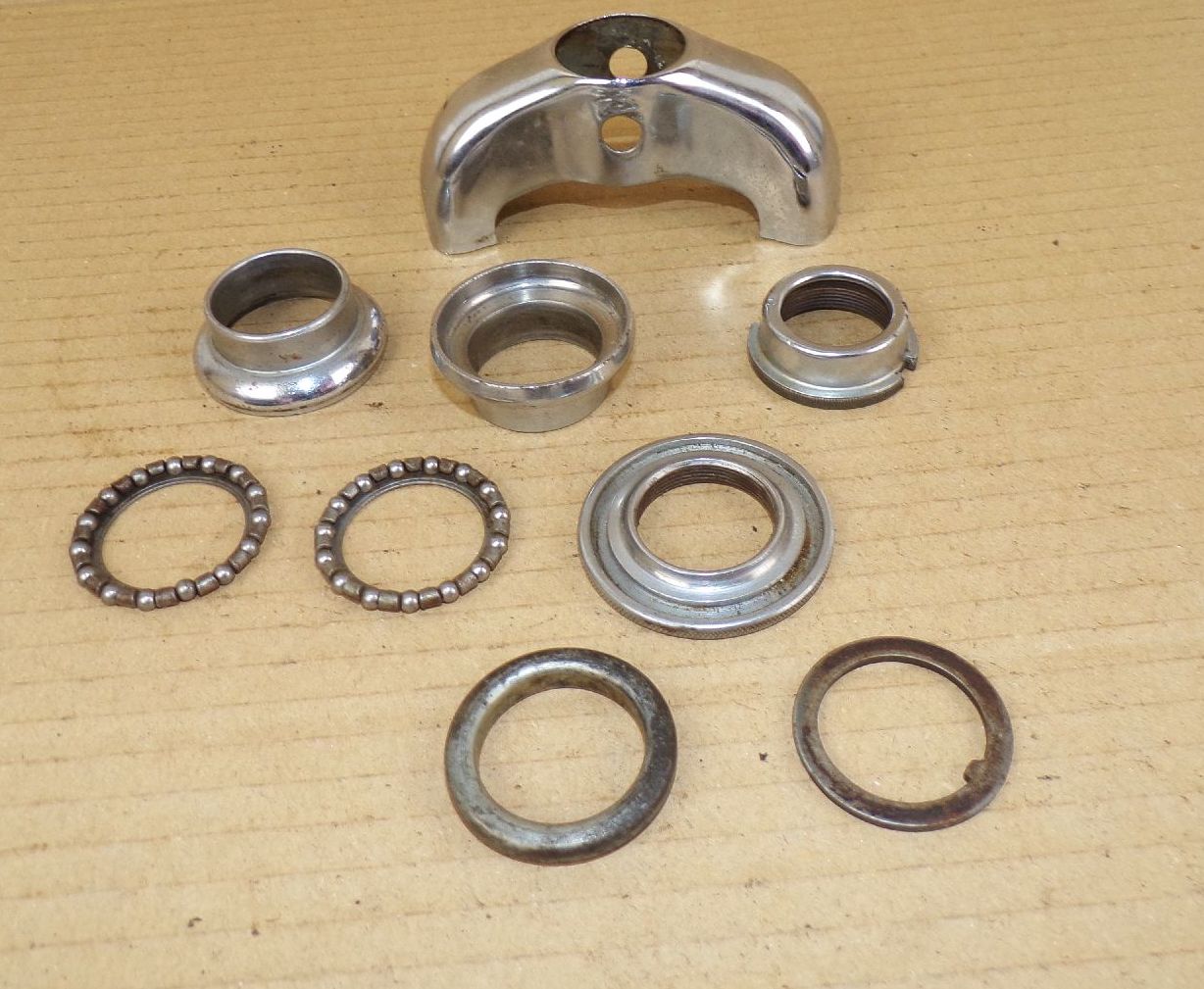 Altes Fahrradgabel Set Haube Konus Kugellager Gabelkappe Gabellager Steuersatz