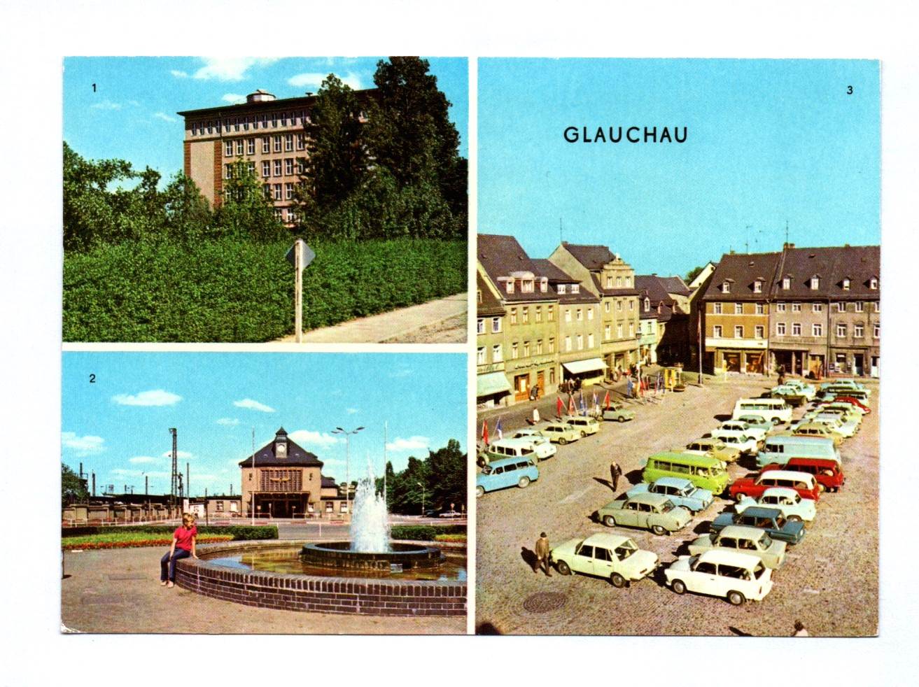 Ak Glauchau 1977 Ingenieurschule für Anlagenbau Am Bahnhof
