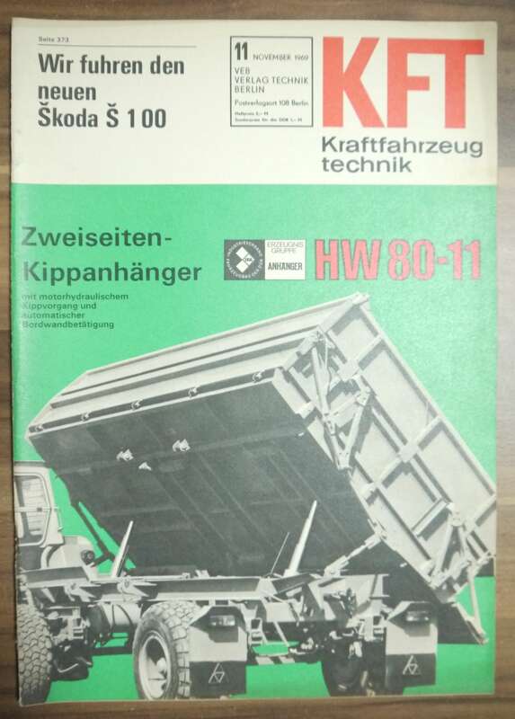 Wir fuhren den neuen Skoda S 100 November 1969 KFT Zeitschrift HW 80 11