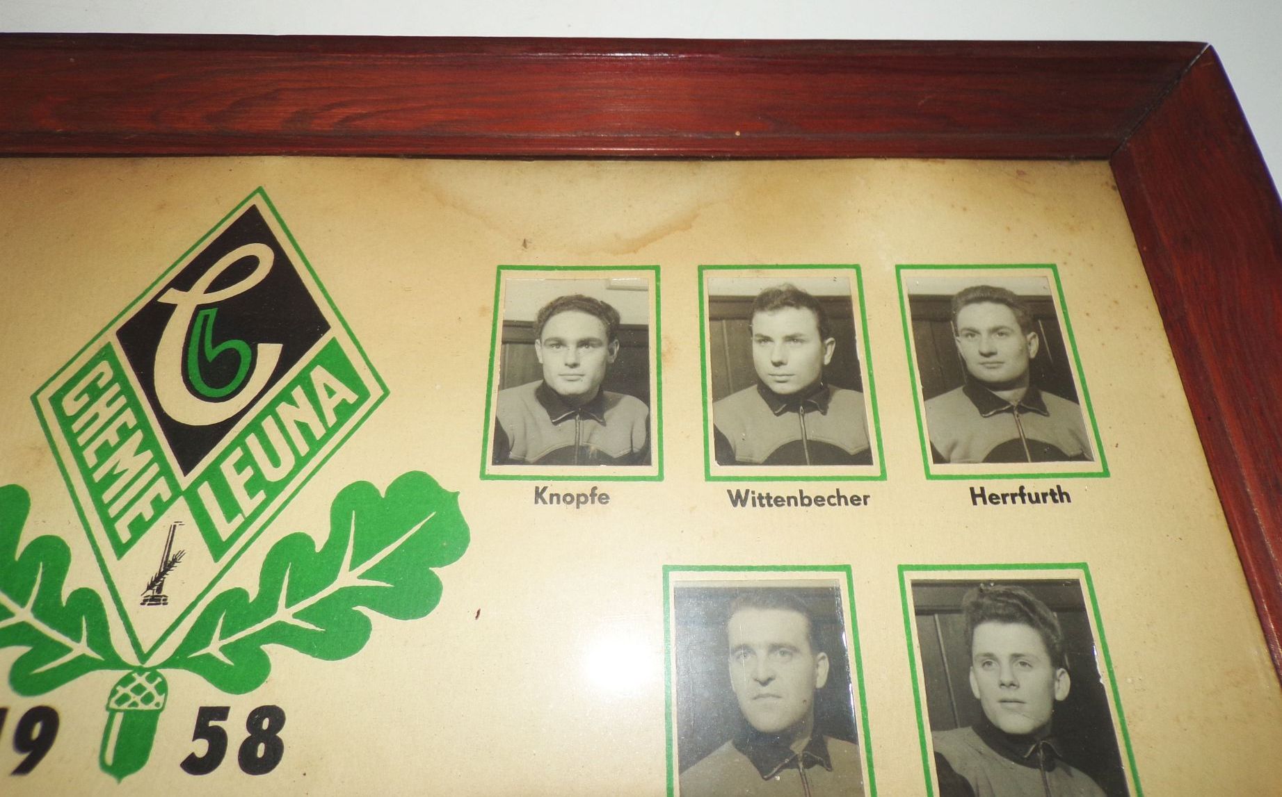 Altes Fußball Mannschaft Bild Chemie Leuna 1958 Aufstieg zur DDR Liga Altes Fußball Mannschaft Bild Chemie Leuna 1958 Aufstieg zur DDR Liga