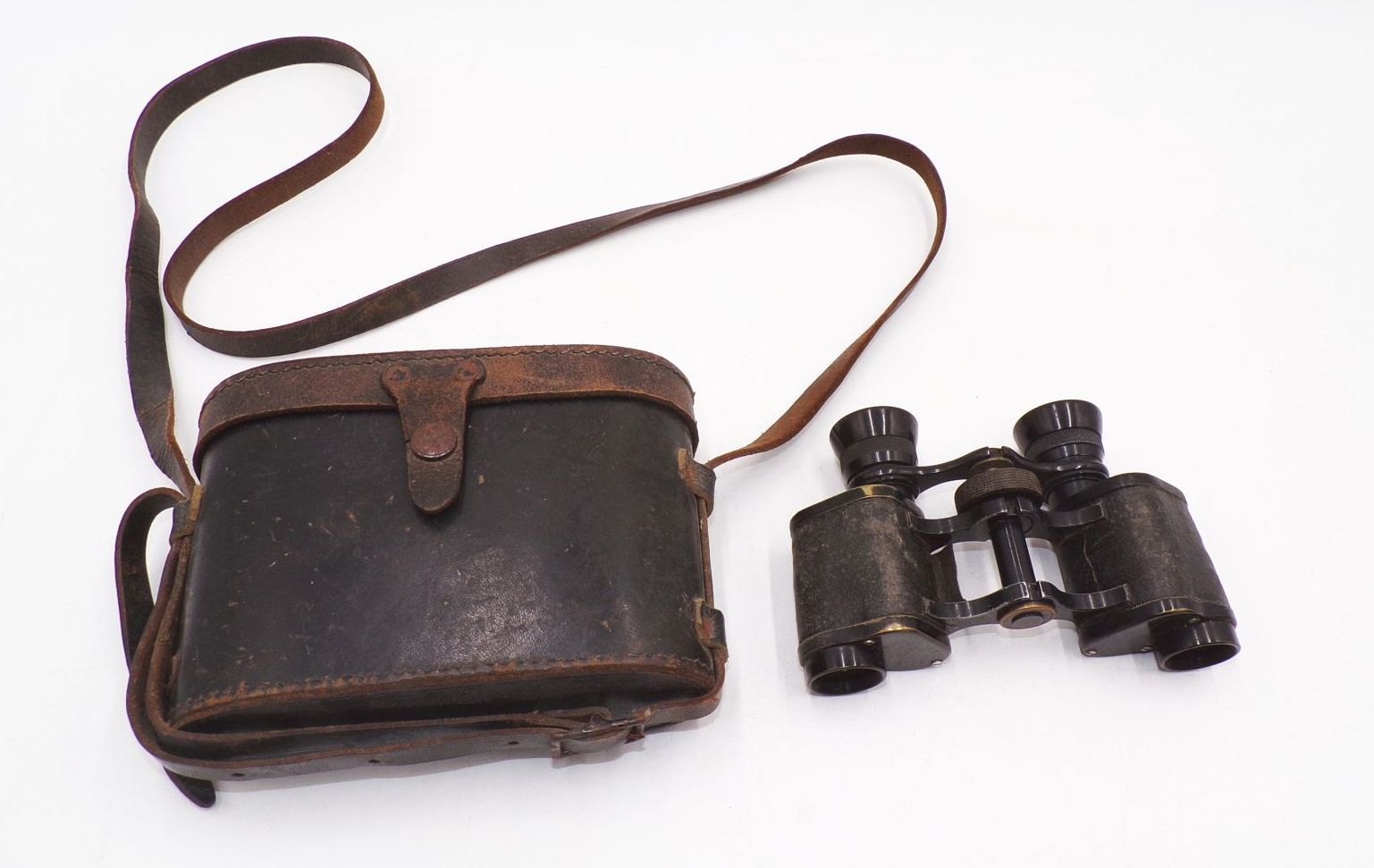 Voigtländer Fernglas 6x21 mit Ledertasche 1 Wk WW1 Deko
