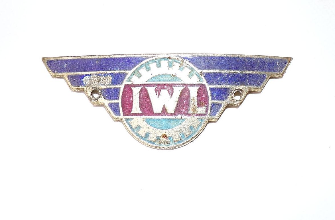 Altes IWL Schild Emblem Berliner Roller Oldtimer 