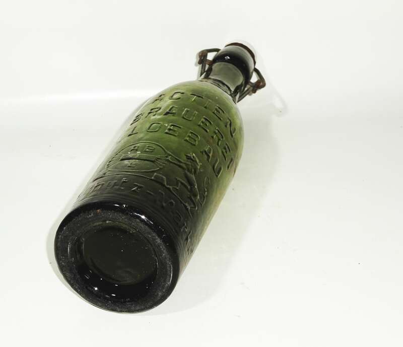 Alte Bierflasche Actien Brauerei Löbau mit Verschluss Reklame Sammler Vintage