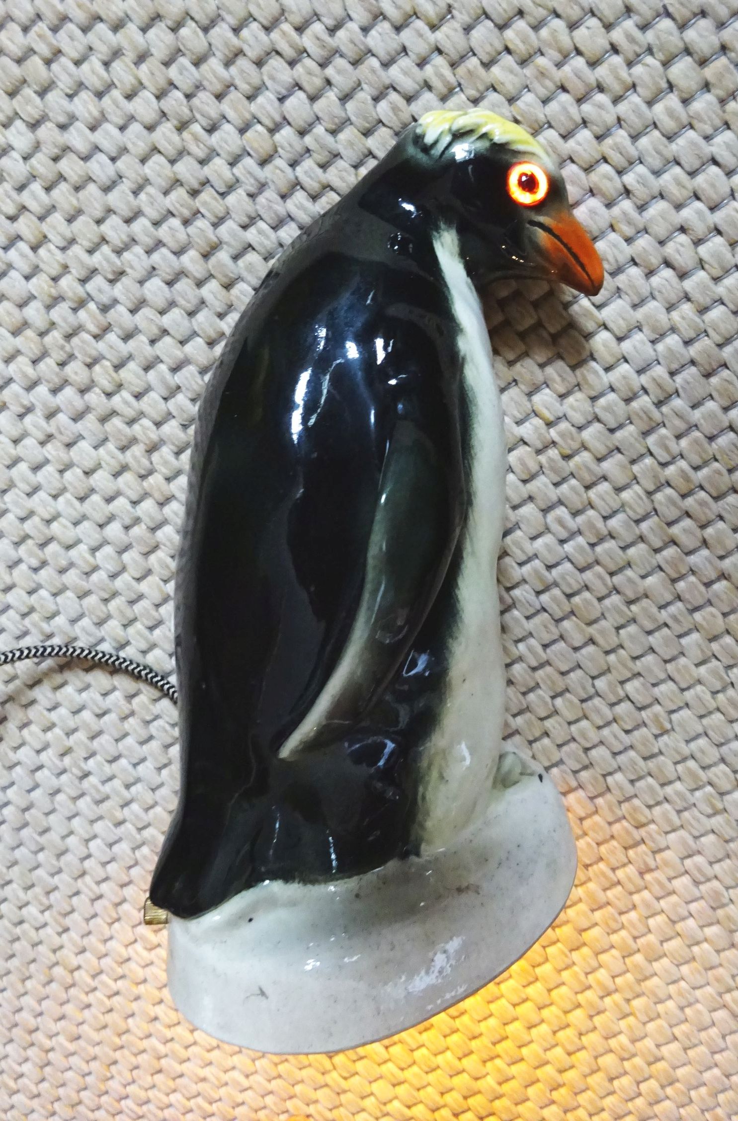 Alter Rauchverzehrer Pinguin Porzellan 