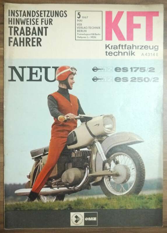 Kraftfahrzeugtechnik VEB Berlin Verlag KFT MZ es 175 2 250 2 Mai 1967