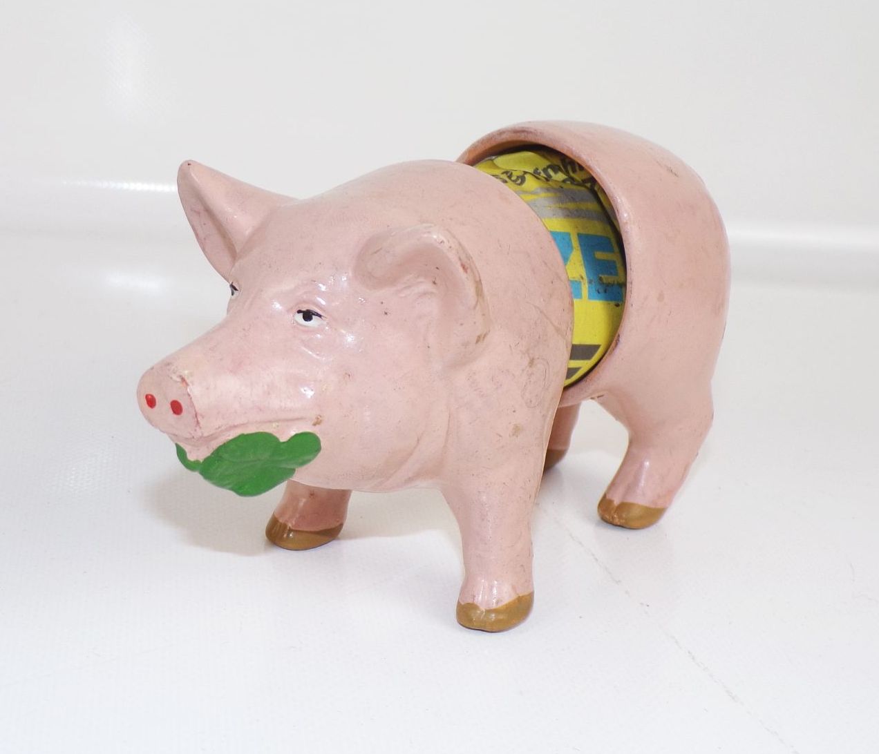 Altes Wurstschwein Salamischwein Metzger Fleischer Deko Schwein 