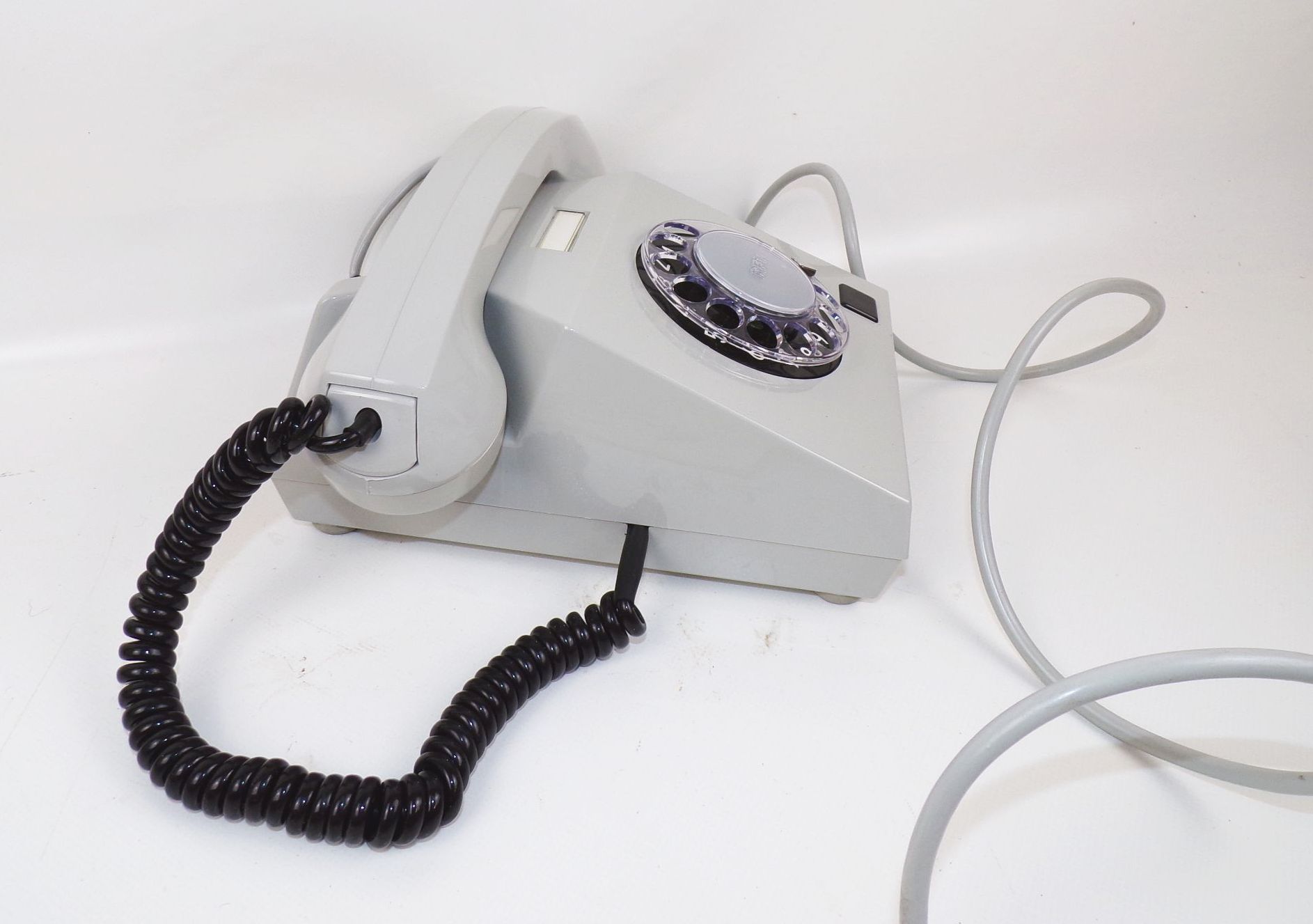 DDR Variant Telefon Wählscheibe Unbenutzt Grau mit Originalkarton