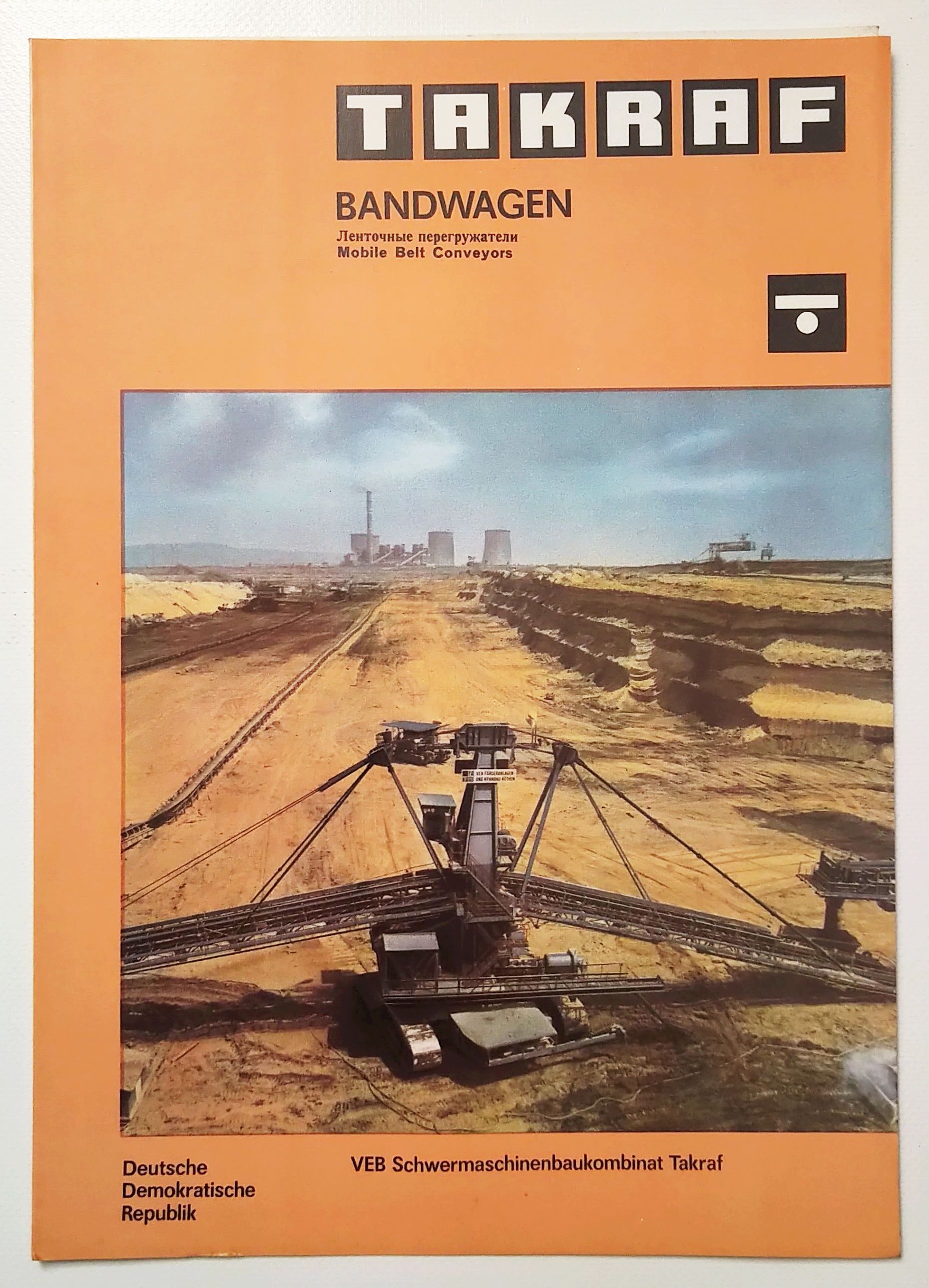 Takraf Prospekt Tagebau DDR VEB Schwermaschinenbaukombinat Bandwagen