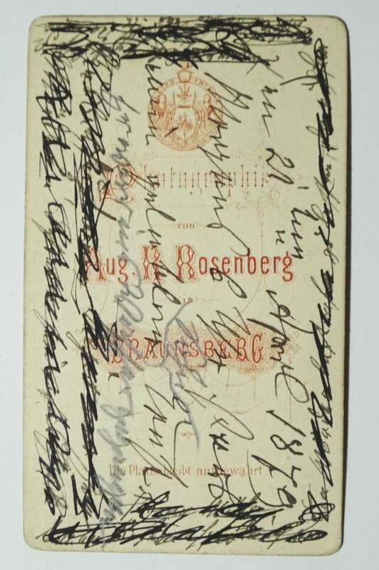 CDV Foto Ernst Fromme Julienhöhe 1876 Rosenberg Braunsberg Ostpreussen