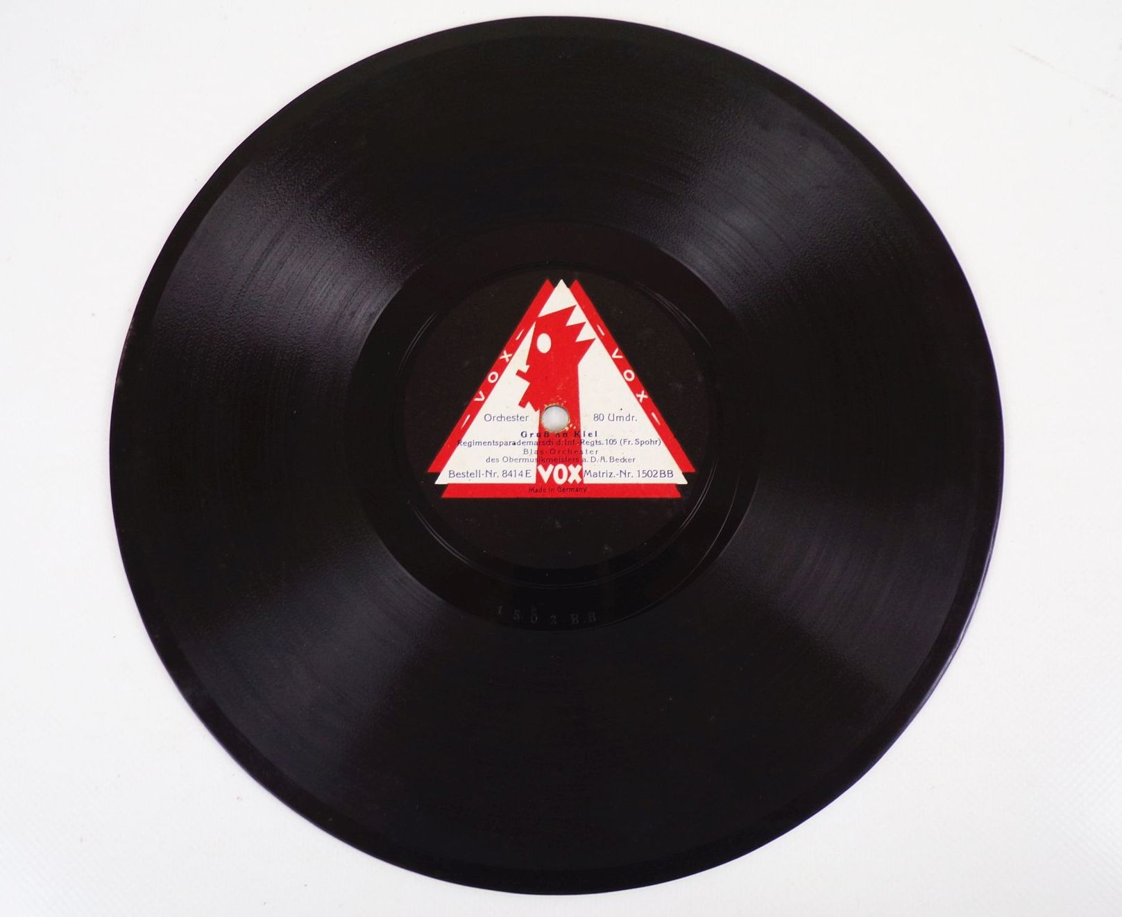 VOX Schellack Regiments Parademarsch des IR 105 Fr Spohr 