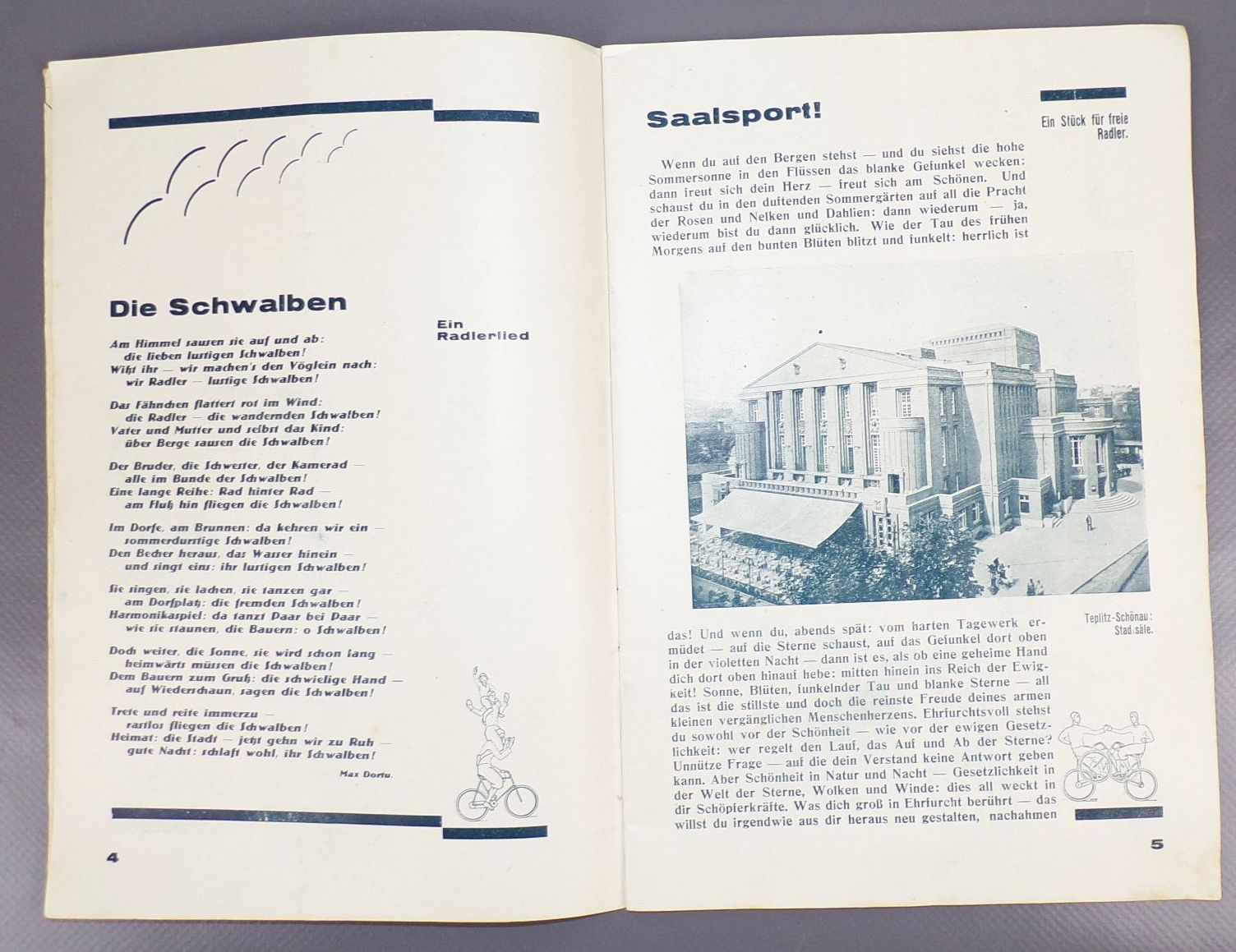 Saal Sporttag Teplitz Schönau 1930 Arbeiter Sozialdemokraten Böhmen