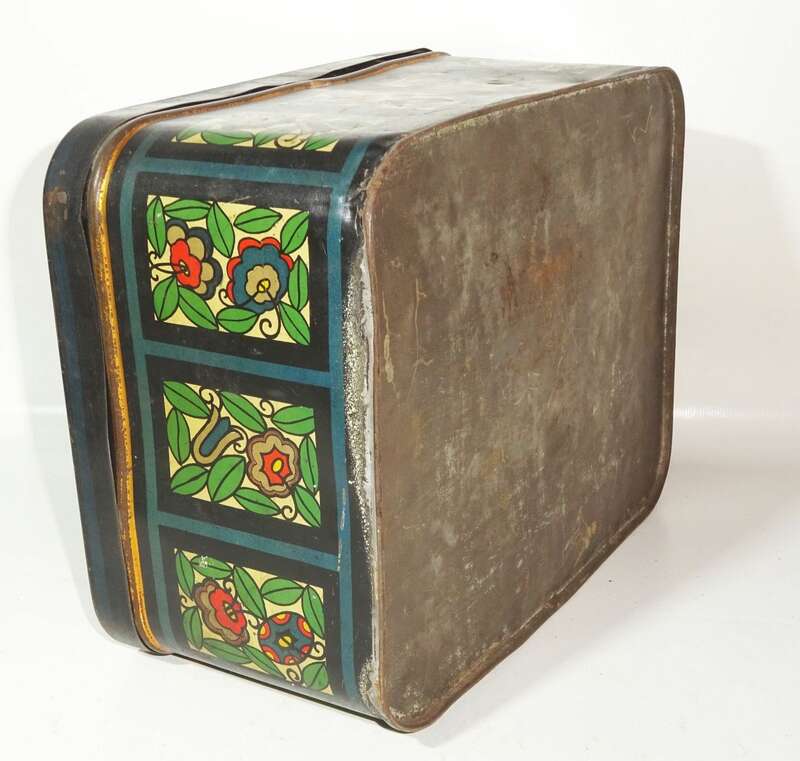 Alte Art Deco Blechdose Behälter Vorratsdose Laden Deko Box Sammler 1930er 
