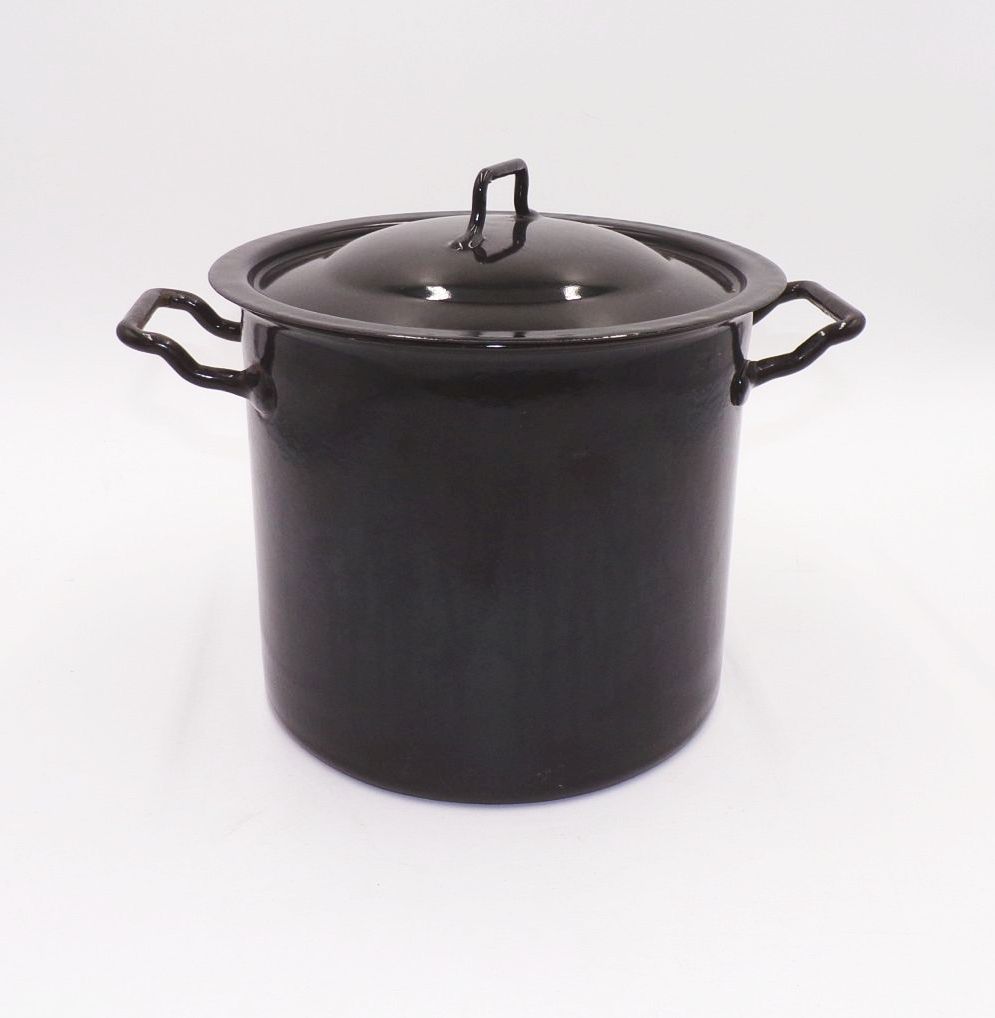 Alter Kochtopf Eisen Schwarz mit Deckel 5 Liter Topf true Vintage 