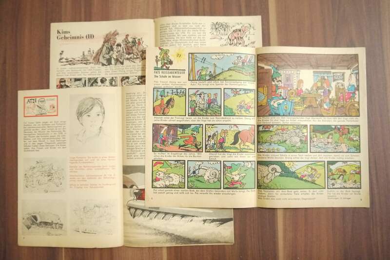 Kims Geheimnis Atze Kinder Zeitschrift 1968 Heft 8 DDR Comic