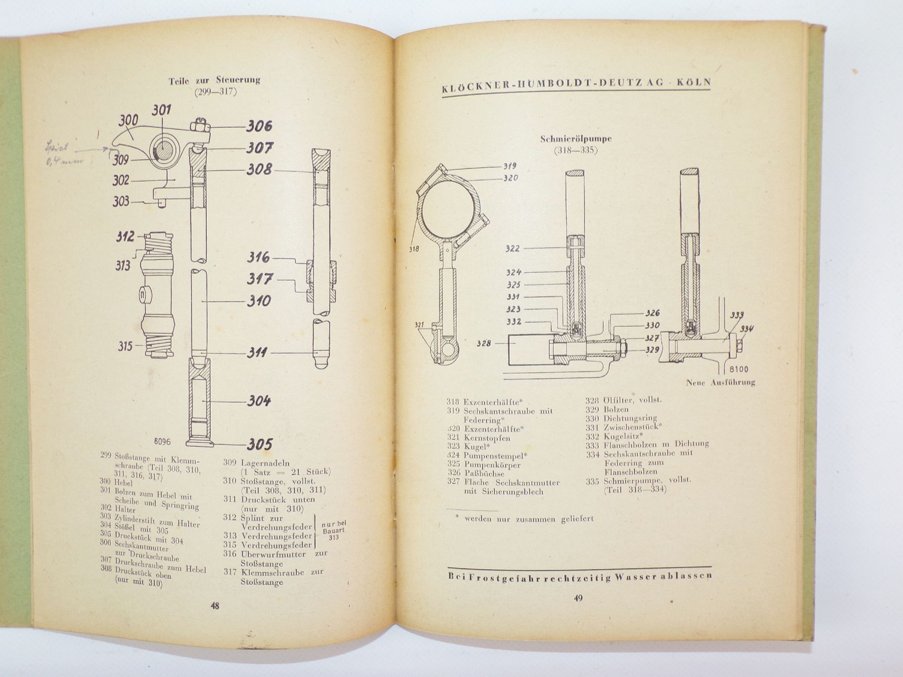 Klöckner Humboldt Deutz AG Köln Deutz Dieselmotor Bedienungsanleitung 