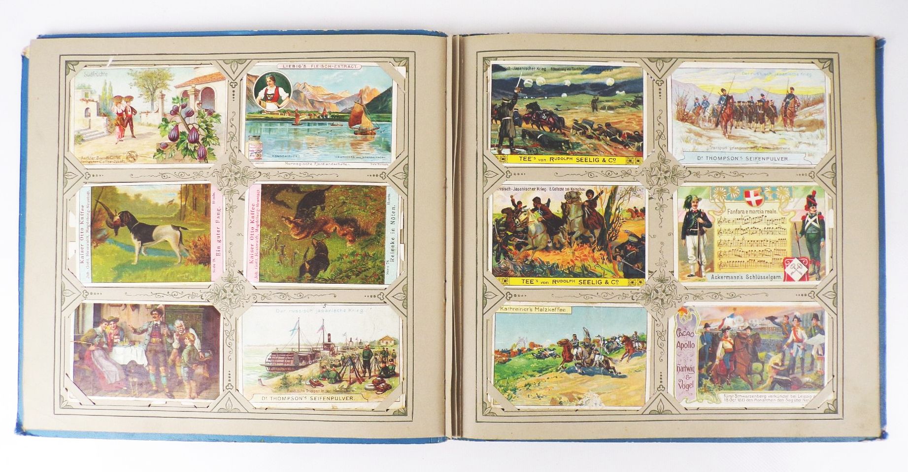 Sammelbilderalbum Petzold und Aulhorn um 1900 Kaufmannsbilder Sammelbilderalbum Petzold und Aulhorn um 1900 Kaufmannsbilder