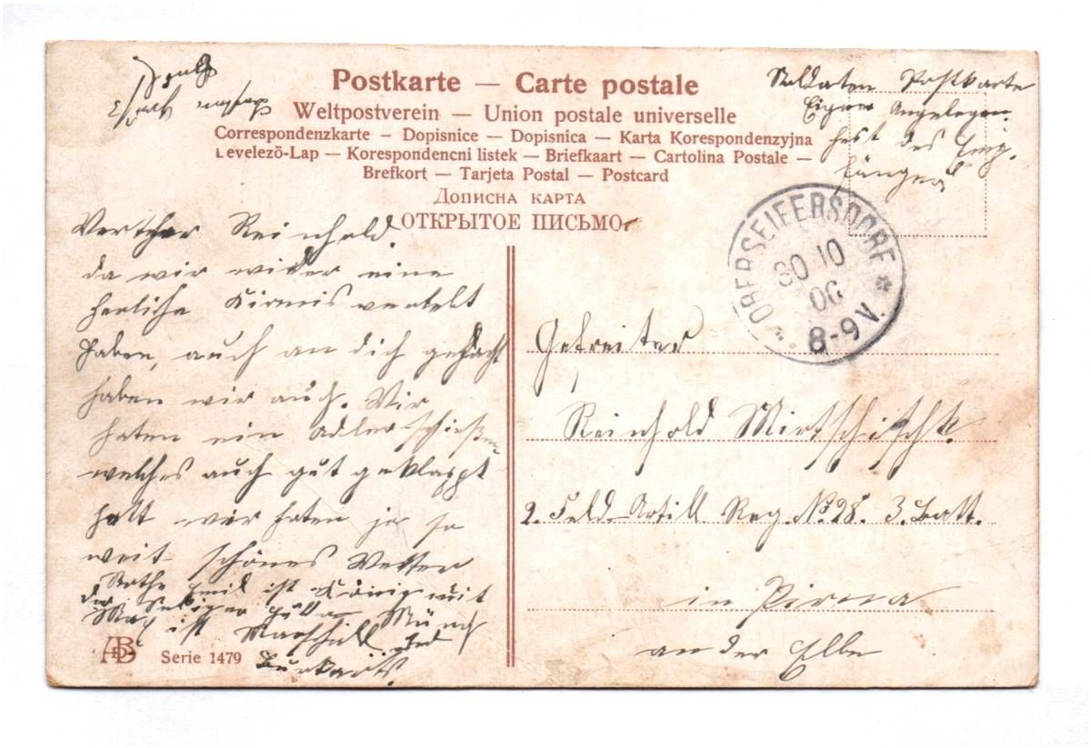 Ak Männer spielen Skat Karten 1906 Postkarte